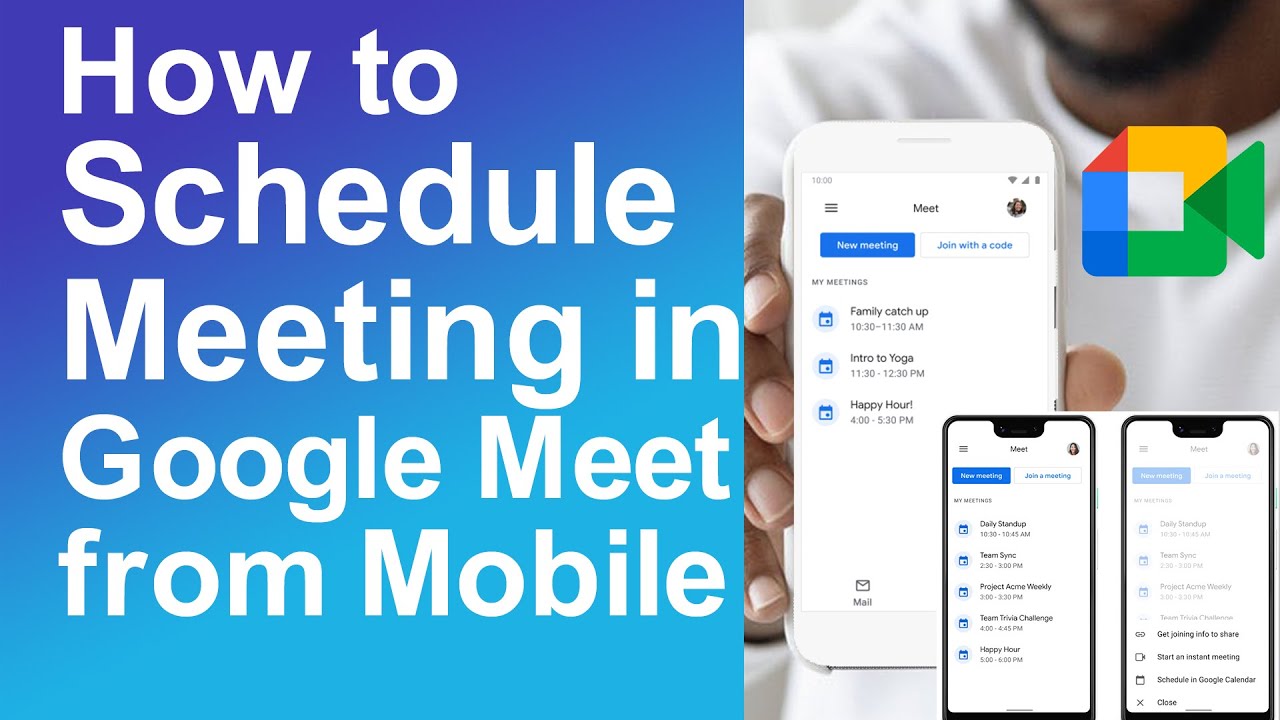 How to schedule meeting in Google Meet in mobile YouTube