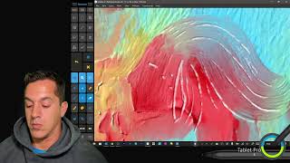 Drawing and color blending to Japanese low fi hip hop on a surface pro 7 plus using rebelle 4 screenshot 1