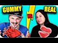 GUMMY FOOD vs REAL FOOD CHALLENGE