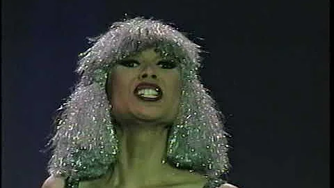 Yoshiko Oshiro in talent competition for Miss Continental 1995