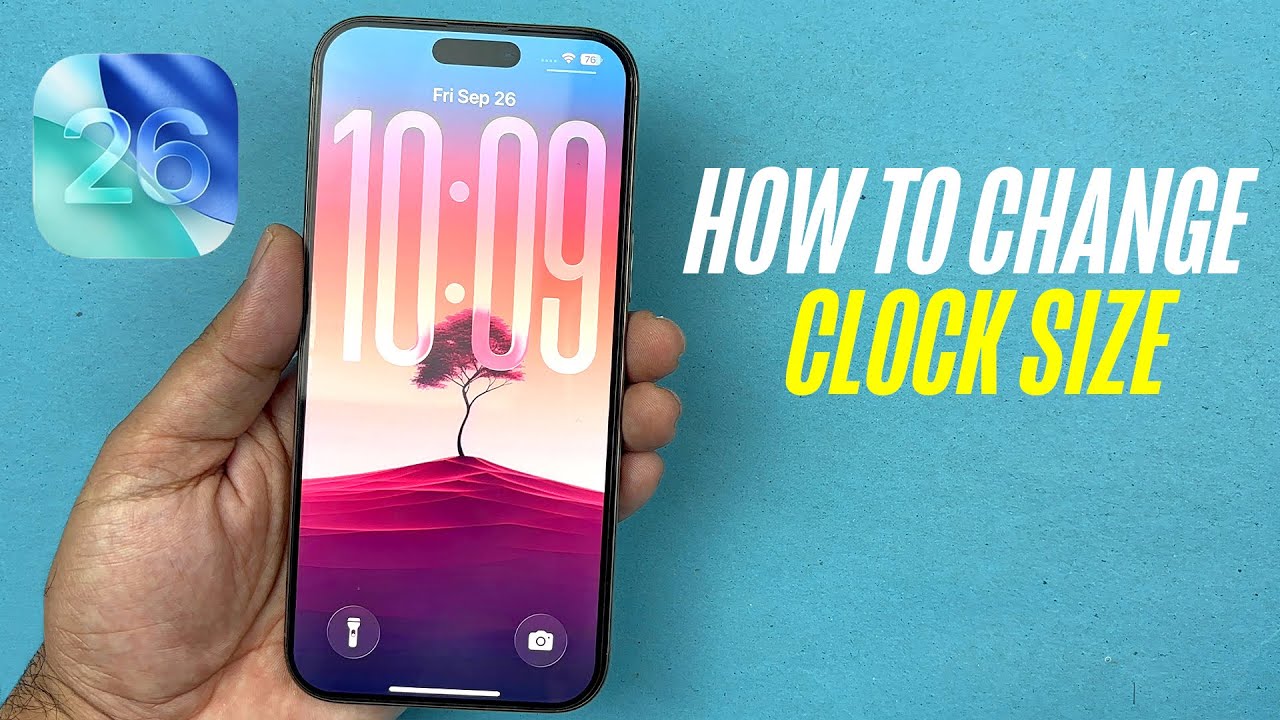 how-to-change-clock-size-on-iphone-ios-26-youtube