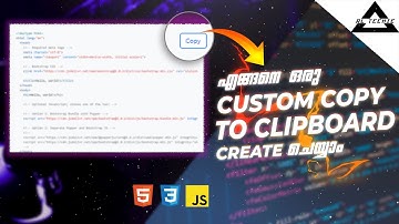 Copy text using JavaScript , HTML, CSS | JS beginner project | Malayalam