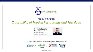 Traceability of Food in Restaurants and Fast Food