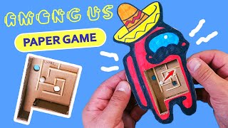 How To Make Among Us Game From Cardboard No Electronic Components Required Maze Game Diy