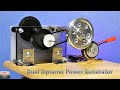 DUAL DYNAMO POWER GENERATOR with SUPERCAPACITOR FLYWHEEL AND GEARS DRIVE ELECTRICITY FOR EMERGENCY