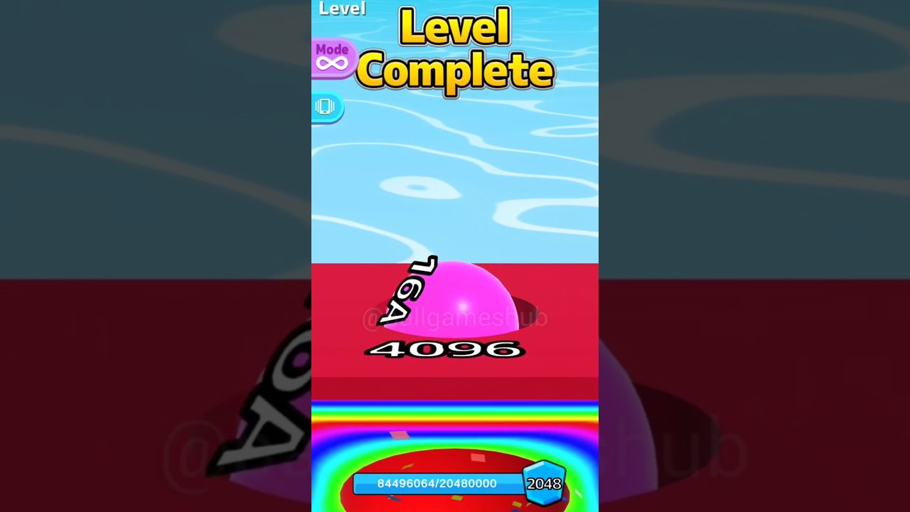 ULTRA RARE! 😱💗🔴 | 16A Pink Ball in 4096 Red Tile | Ball Run 2048 