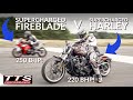 Sports bike v harleydavidson  drag race 44teeth