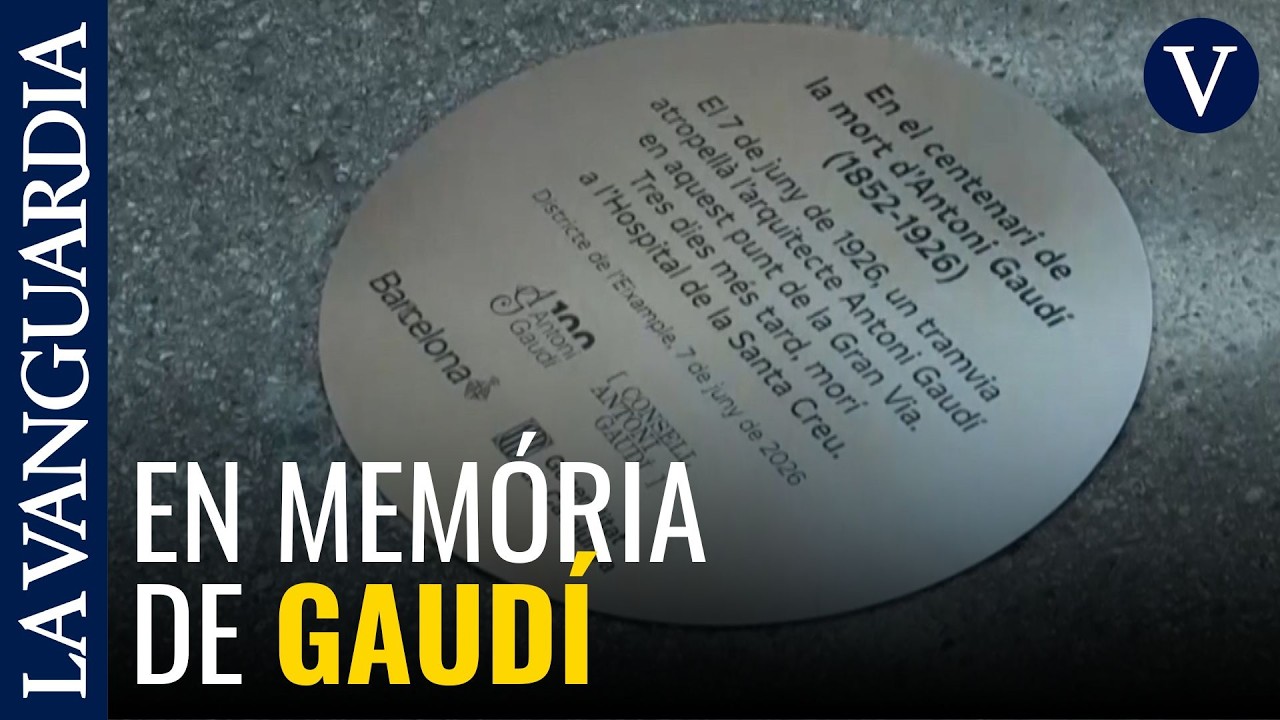 Barcelona coloca una placa en el punto donde Gaudí fue atropellado hace 100 años