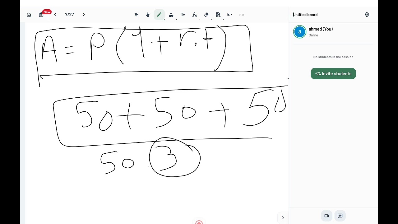 Percent change simple and compound interest ( panda sat math workbook)