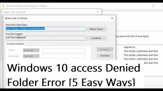 how to fix Windows 10 access Denied Folder Error [5 Easy Ways]