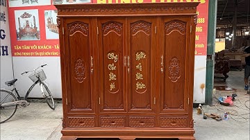 Giới thiệu kỹ tủ áo víp siêu dày dặn gỗ hương hàng đặt theo yêu cầu 0944490000