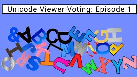 Unicode Viewer Voting Marble Race: Episode 1