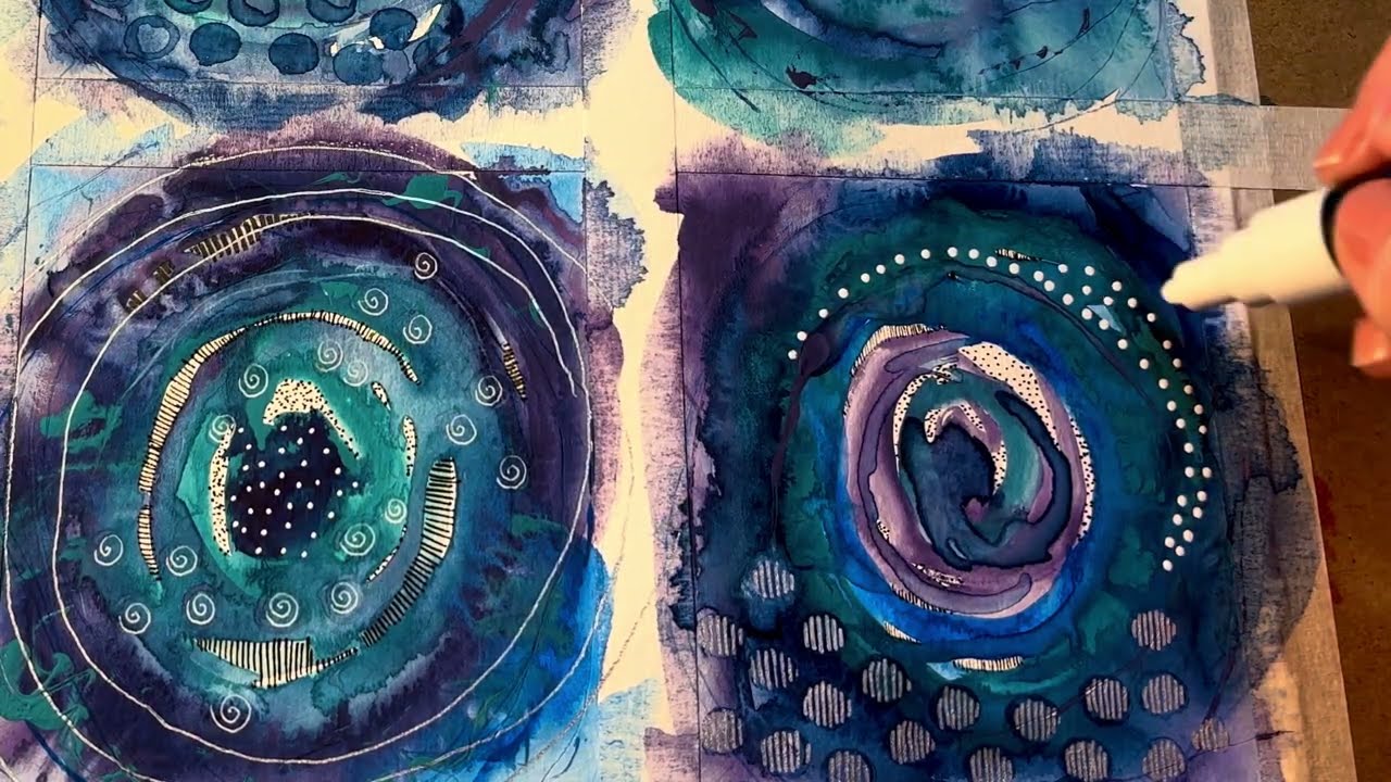 Pt. 2 Watercolor Circles & Mark Making | Process Art