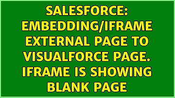 Salesforce: Embedding/Iframe external page to visualforce page. Iframe is showing blank page