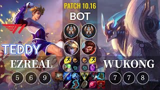 T1 Teddy Ezreal vs Wukong Bot - KR Patch 10.16
