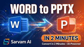 Turn Word into PowerPoint in 5 Minutes | Sarvam AI Tutorial #ai #india #indiaaisummit