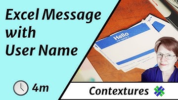 Excel Message with User Name