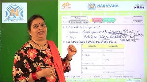 15TH OCT AP CLASS IV FL TELUGU AMAZING ASSIGNMENT KEY
