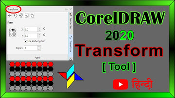 #Transform_tool in Corel draw |2020 | Dockers | Beginners Tutorial | Detail | in HINDI.