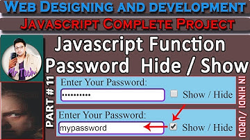 Password Hide Show Button in Javascript | javascript tutorial for beginners in hindi | Mr Tech 001