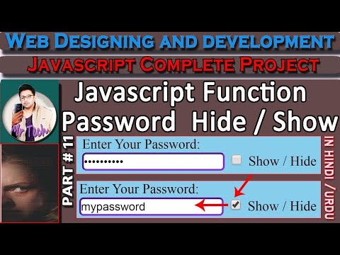 Password Hide Show Button in Javascript | javascript tutorial for beginners in hindi | Mr Tech 001