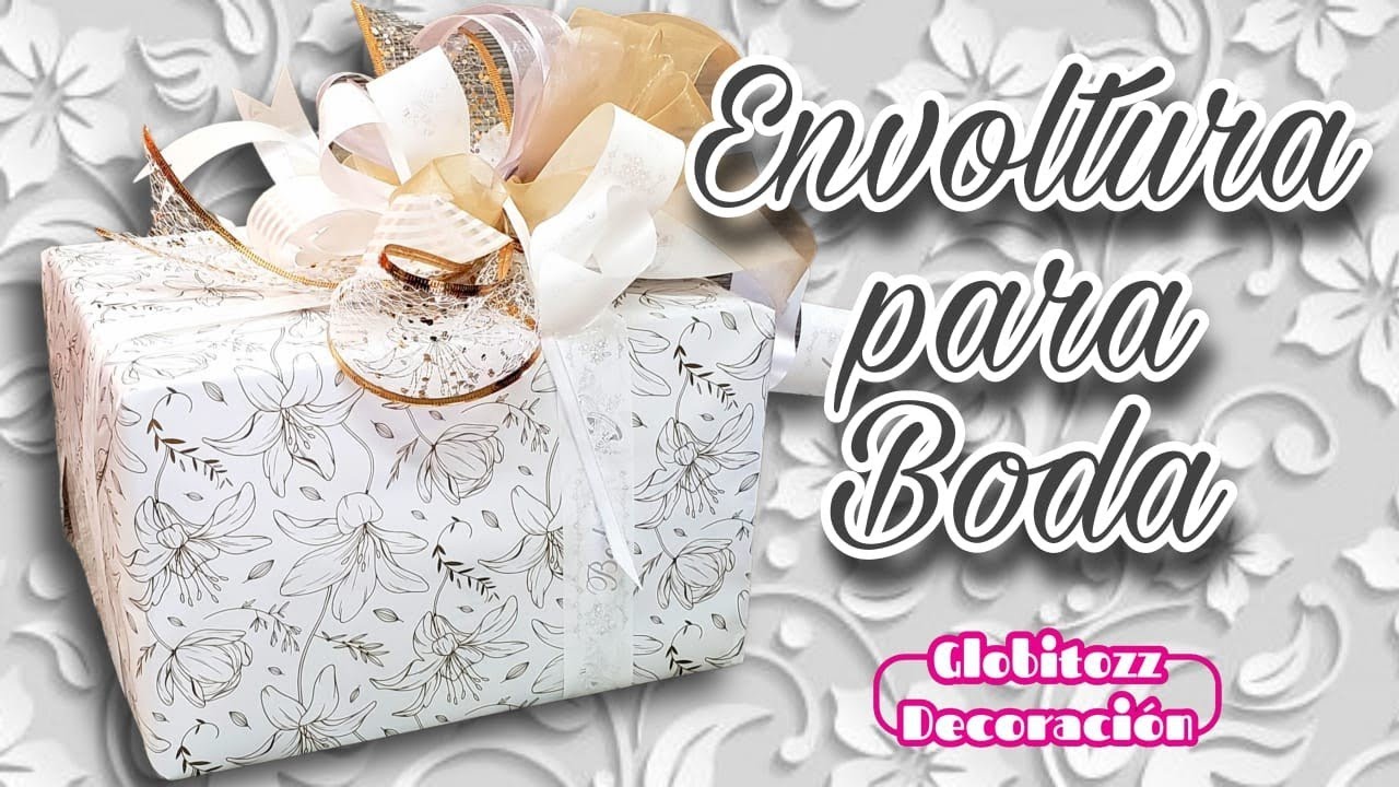 Envoltura para Boda- moño con Listón , organza- como envolver un regalo 