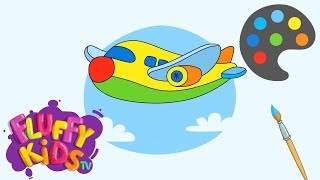 How To Draw Airplane Coloring Pages For Children Eğlenceli Uçak Çizimi Ve Boyaması