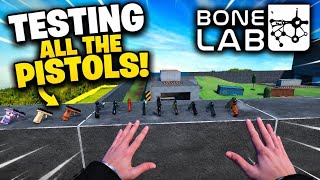 Testing all of the pistols in bone lab ⚠️⚠️‼️‼️ blood and gore