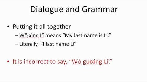 Integrated Chinese Level 1 Part 1 Lesson 1 Dialogue 1 Explanation