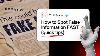 Ep. 4- How to Spot False Information FAST (tips & tools) Wealth