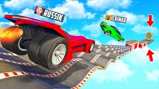die UNMÖGLICHE YOUTUBER MEGARAMPE mit ROCKET AUTO in GTA 5! screenshot 3