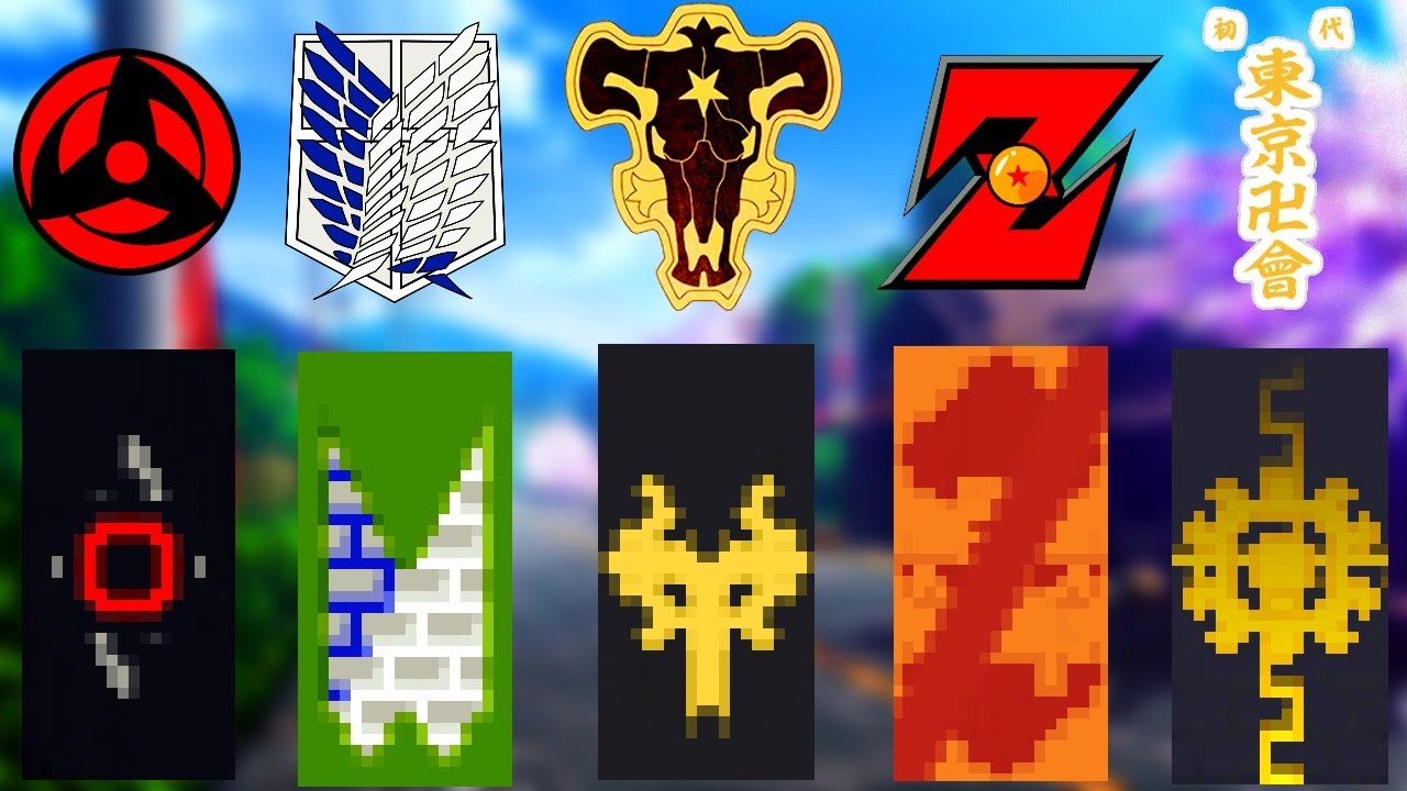 Minecraft Banners How to Make Four Anime Banners 114  YouTube