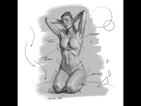 How to shade and light a figure drawing!