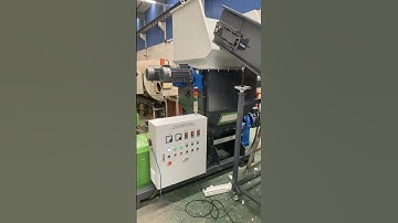 EPS melting machine with belt conveyor #eps #epsfoam #foam #polystyrene #melting #hotmelt #ingot