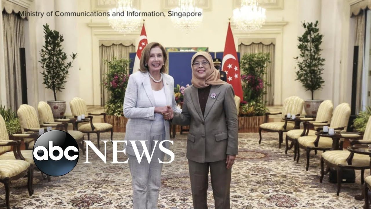 ABC News Live: House Speaker Nancy Pelosi arrives in Taiwan