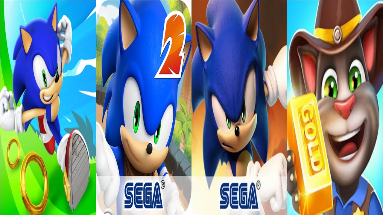 Sonic Dash VS Sonic Dash 2 VS Sonic Forces Speed Battle VS Talking Tom ...