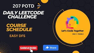 Course Schedule |DFS | Google |Daily Leetcode Challenge | Leetcode 207 | Medium