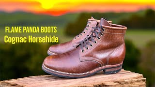 FLAME PANDA Boots in Shinki Cognac Horserump