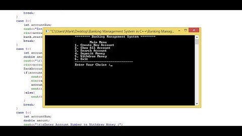 Banking Management System in C++