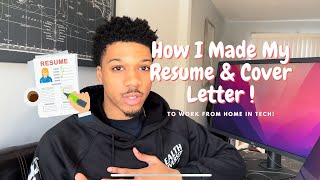 How I Made My Resume & Cover Letter to Get Hired WFH in Tech Sales!