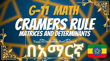 Grade 11 Math - Cramer