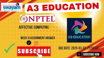 NPTEL Affective Computing Week 9 Assignment Answers Solution Quiz | 2025 - Jan