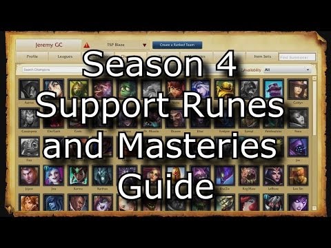 Season 4 Support Runes and Masteries: A Comprehensive Guide | League of Legends LoL