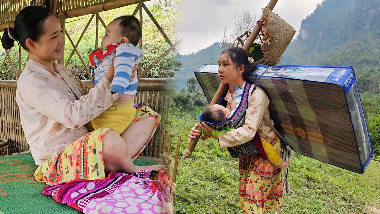 17 year old single mother harvests cassava to process and sell - YouTube