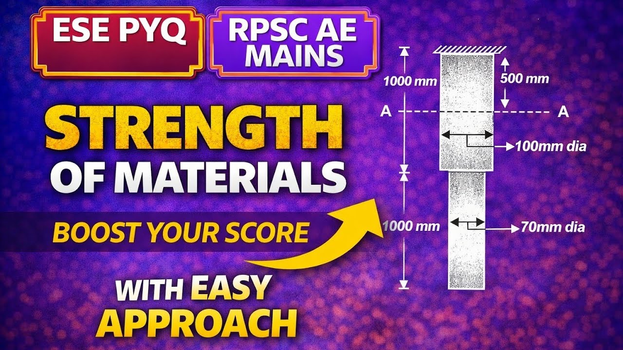 ESE Mains (Conventional) | Strength of Materials | Q-9 | RPSC AE Mains