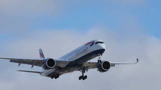 British Airways Airbus A350-1000 Landing San Diego BA273