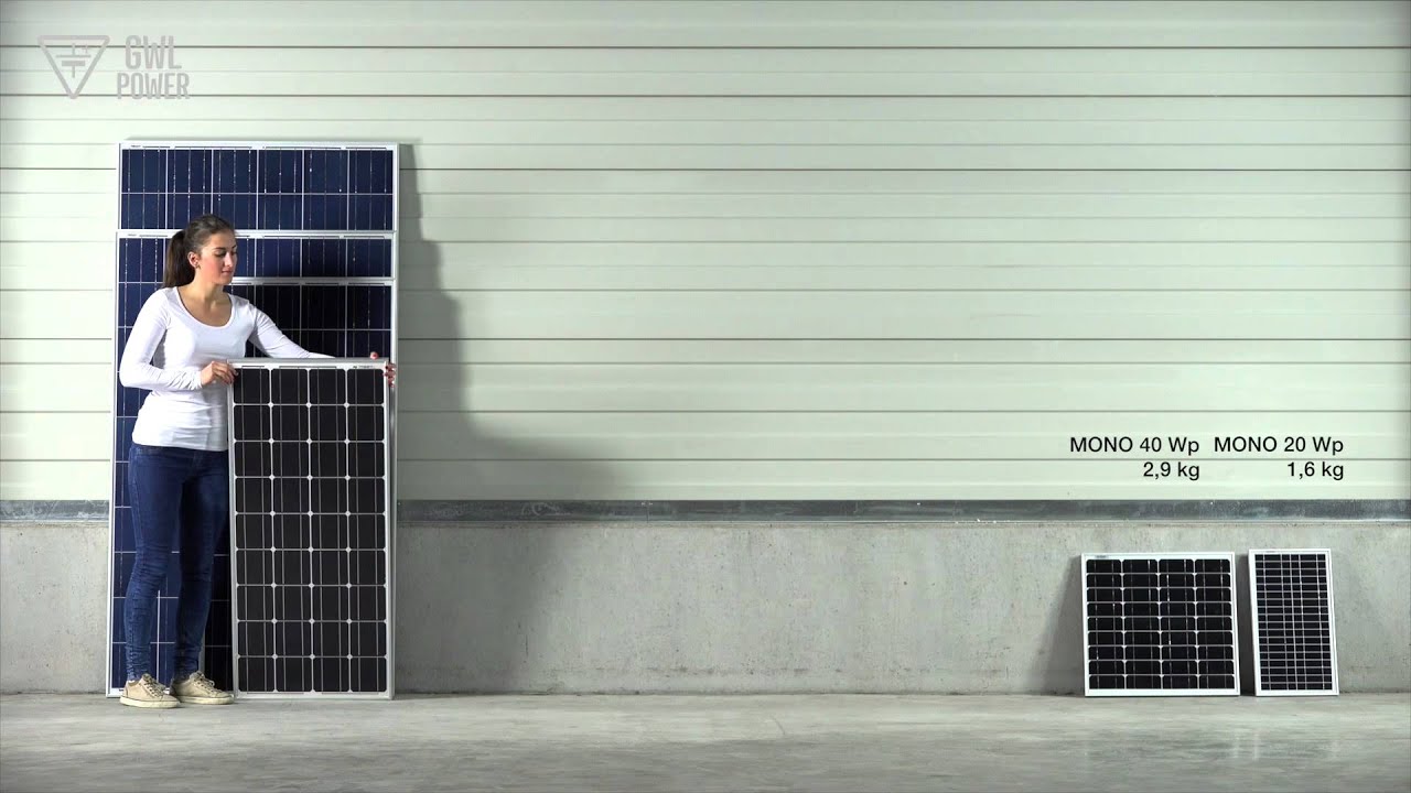 Solar panel - size & weight - velikost a váha - YouTube