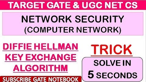 TRICKS For Diffie Hellman Key in 5 Seconds (N/w Security) - GATE &  UGC NET CS(Contact @ 8368017658)
