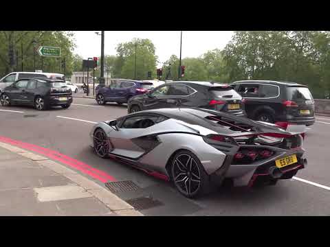 Lamborghini Sian вызвал фурор на улицах Лондона