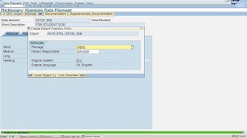 How Create Data Element and ABAP Table #sapabap #abap #programming